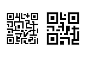 Fake QR code and Barcode illustration. vector