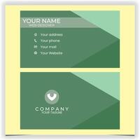 green modern business card vector