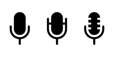 Voice recorder icon in generic style. Microphone, mic sign symbol vector