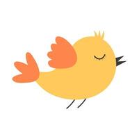 Cute little bird. Springtime concept. illustration isolated on white background. vector