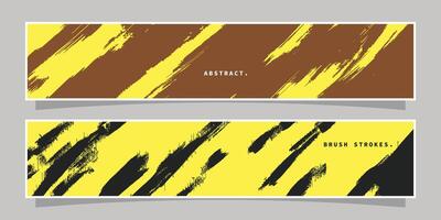 Abstract diagonal brush strokes paint texture set. Creative painting background. vector