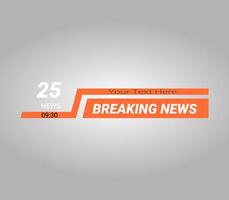 breaking news banner with pink and black text vector