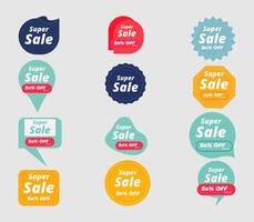 super sale badges and labels set vector