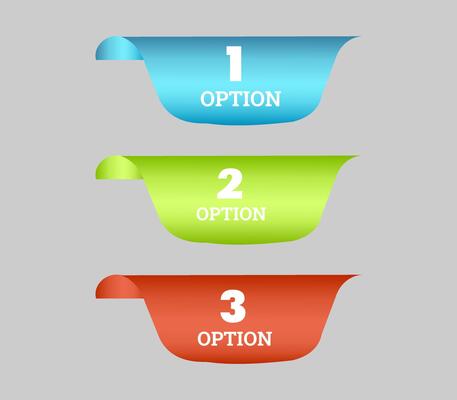 four options for business infographic design