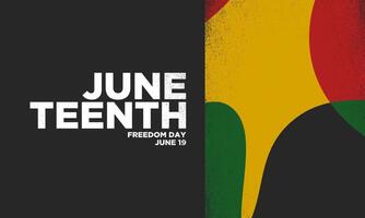 Juneteenth Freedom Day Background Design. vector