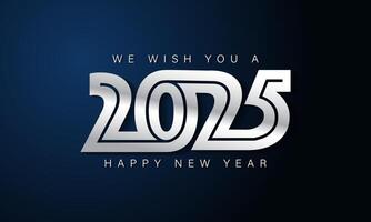 Happy New Year 2025 Text Design. vector