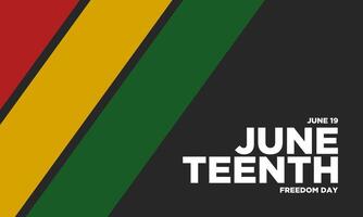 Juneteenth Freedom Day Background Design. vector