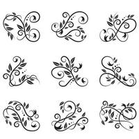 Ornate vintage frames and scroll elements. Classic calligraphy swirls, swashes, floral motifs. Good for greeting cards, wedding invitations, restaurant menu, royal certificates and graphic design. vector
