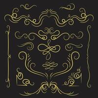 ornamental elements collection vector