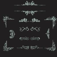 elementos de diseño ornamental vintage vector