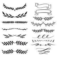 Hand drawn dividers and banners vector