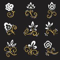 Clásico floral ornamento. decorativo marcos y fronteras vector