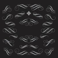 Collection of twelve vintage frames for design vector