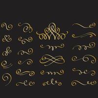 luxury ornamental elements collection vector