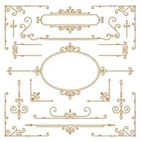 Vintage ornamental design elements vector