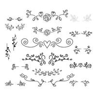 Set of artistic pen brushes. Hand drawn grunge strokes vector