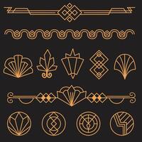 retro ribbons, luxury ornate logo symbols, calligraphic swirls, flourishes ornament vignettes and other. vector