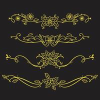 victoriano Clásico antiguo antiguo elegante vectr diseño aislado íconos elementos conjunto vector