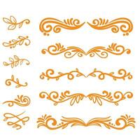 Ornate vintage frames and scroll elements. Classic calligraphy swirls, swashes, floral motifs. Good for greeting cards, wedding invitations, restaurant menu, royal certificates and graphic design. vector