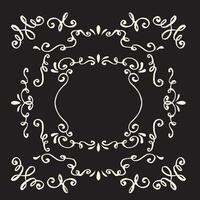 vintage floral ornament. decorative frames and borders. vector