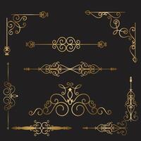 Vintage ornamental design elements vector