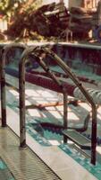 An abandoned swimming pool devoid of any human presence video