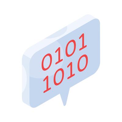 Binary Messages Icon design, Suitable for mobile apps