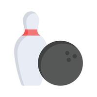 Skittle with bowling ball showing concept icon of bowling game vector