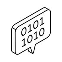 Binary Messages Icon design, Suitable for mobile apps vector