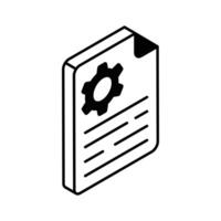 An isometric icon of file management, easy to use and download vector