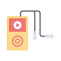 Editable flat icon of music player, ready to use vector