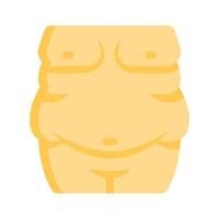 Obesity flat showing fatty male figure, ready to use icon vector