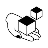 Grab this beautifully design isometric icon of 3d modeling vector