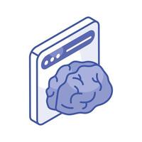 Get this amazon icon of artificial intelligence in modern isometric style vector