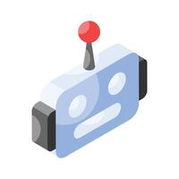 Creatively crafted isometric icon of ai robot vector