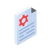 An isometric icon of file management, easy to use and download vector