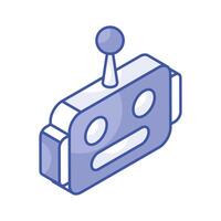 Creatively crafted isometric icon of ai robot vector