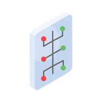 Get this beautiful icon of network file in isometric style vector