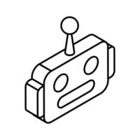 Creatively crafted isometric icon of ai robot vector