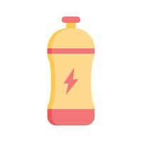 Protein shake, flat style icon of energy drink, customizable vector