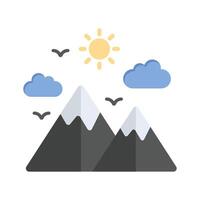 un cautivador Valle montañas escena, hermosa ver vector