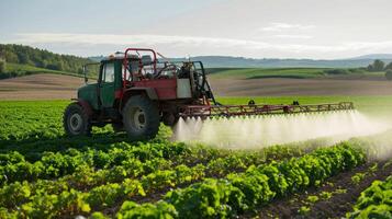 Shot of a truck equipped with a pesticide sprayer photo