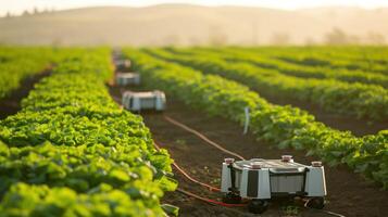 Shot of autonomous mobile robotic platforms specialized for precision weeding photo