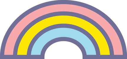 rainbow illustration design, art and creativity vector