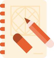 notebook illustration design, art and creativity vector