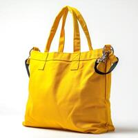 Eco Friendly yellow Canvas Tote Bag ,Design Template for Mock-up , Hyper realistic photography , photo