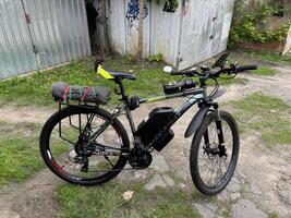 KYIV, UKRAINE - April 23, 2024 Bicycle in the city photo