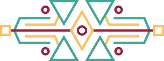 Aztect Dividers with Geometric Pattern. vector
