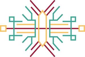 Aztect Dividers with Geometric Pattern. vector