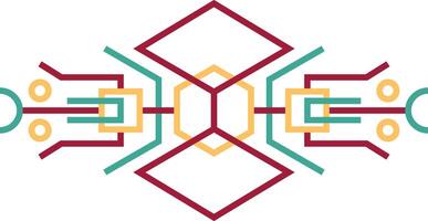 Aztect Dividers with Geometric Pattern. vector